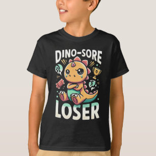 Camiseta "Dino-Sore Loser" - Design de Dinossauro Triste