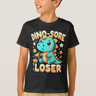 Camiseta "Dino-Sore Loser" - Design de Dinossauro Triste