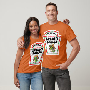 Camiseta Dino Spooky Salsa Sauce Parody Ketchup Mostard