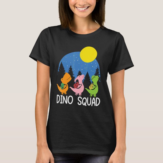 Camiseta Dino Squad Future Paleontologista Fossil Dinossaur (Frente)