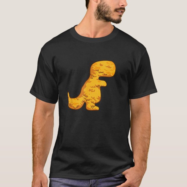 Camiseta Dino T-Rex Chicken Nugget Pattern Funny Dino Tyran (Frente)