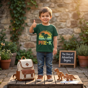 Camiseta Dino T-Rex Destemido Pronto Para Dominar o 1º Ano 