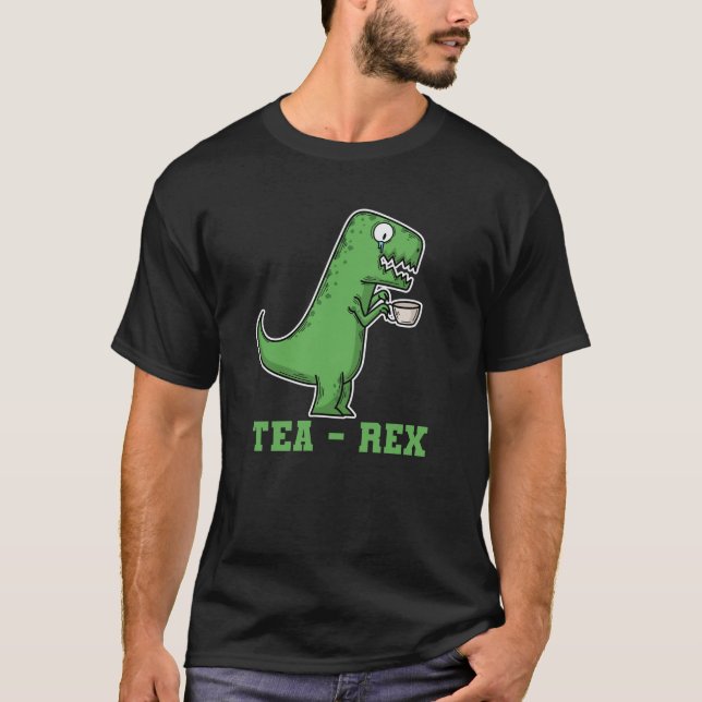 Camiseta Dino Tea - Rex trinkt Tee (Frente)