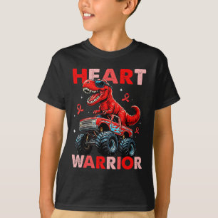 Camiseta Dino Trex Engraçado Meninos Coração de Criança