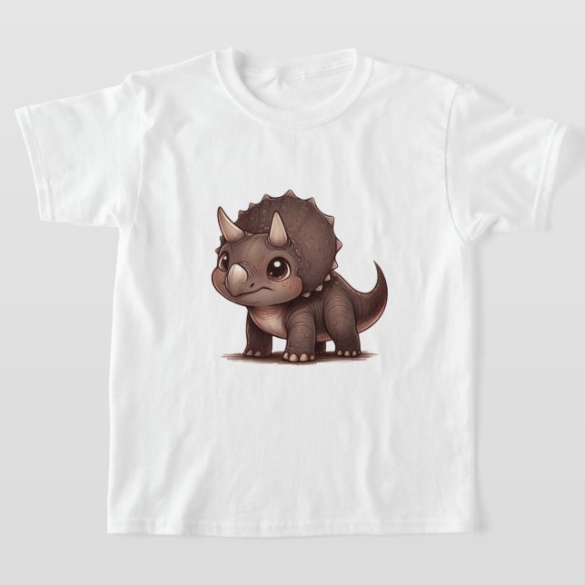 Camiseta Dino Triceratops - Coleção Kammli Friends (Postura )