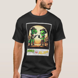 Camiseta Dino UFO Selfie: Dino vs Alienígena (Man Tshirt) #