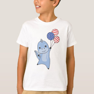 Camiseta Dino Voa Balões USA Dinossauros Doce