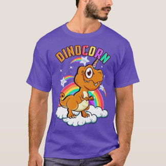 Camiseta Dinocorn Dinossauro Bonito e Engraçado Dinossauro 