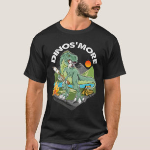 Camiseta Dinos acampando Dinossaur Camp Smore Dino Campfi