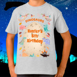 Camiseta Dinosaur Birthday Party with Giant Dino Egg<br><div class="desc">Adorable Watercolor Dinosaurs with Large Dino Egg,  this special design is custom made with your child's name and age. Perfect for the ultimate dinosaur birthday party!</div>