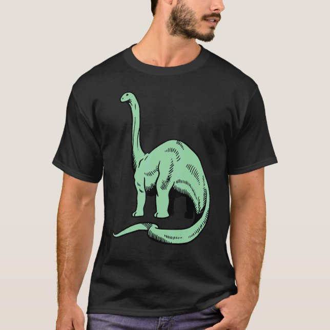 Camiseta Dinosaur Brontosaurus Cute Prehistoric Foot Dino f (Frente)