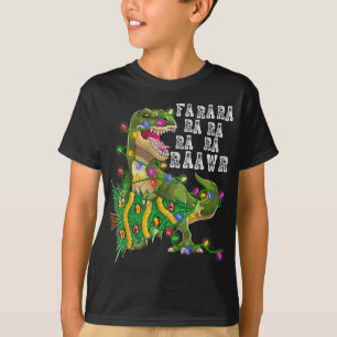 Camiseta Dinosaur Christmas Tree Rex Men Boys Kids