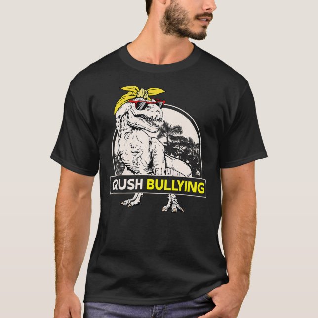 Camiseta Dinosaur Crush Bullying Trex Be Kind Unity Day Wom (Frente)