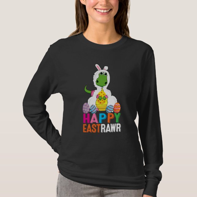 Camiseta Dinosaur Easter Day Eggs cellent Happy East Rawr r (Frente)