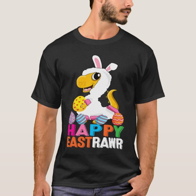 Camiseta Dinosaur Easter Day Eggs cellent Happy East Rawr r (Frente)