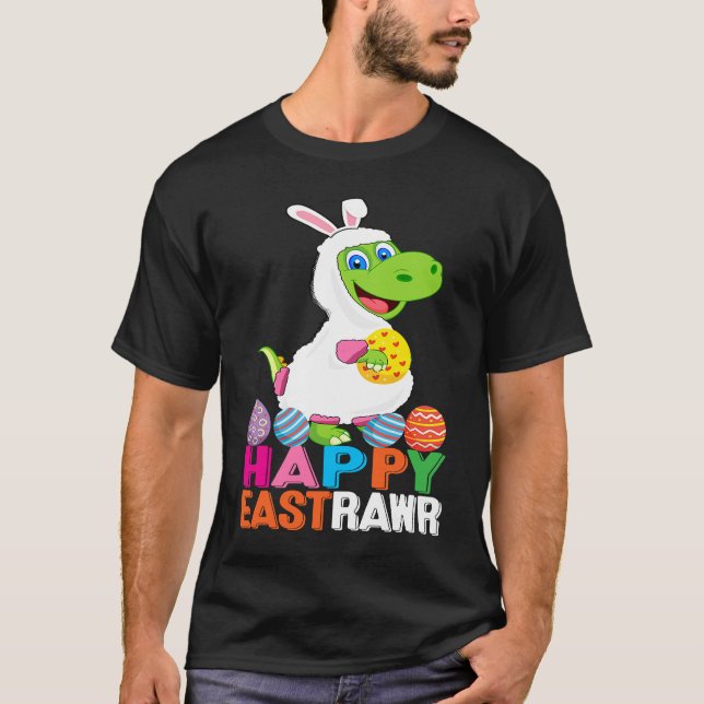 Camiseta Dinosaur Easter Day Eggs cellent Happy East Rawr r (Frente)