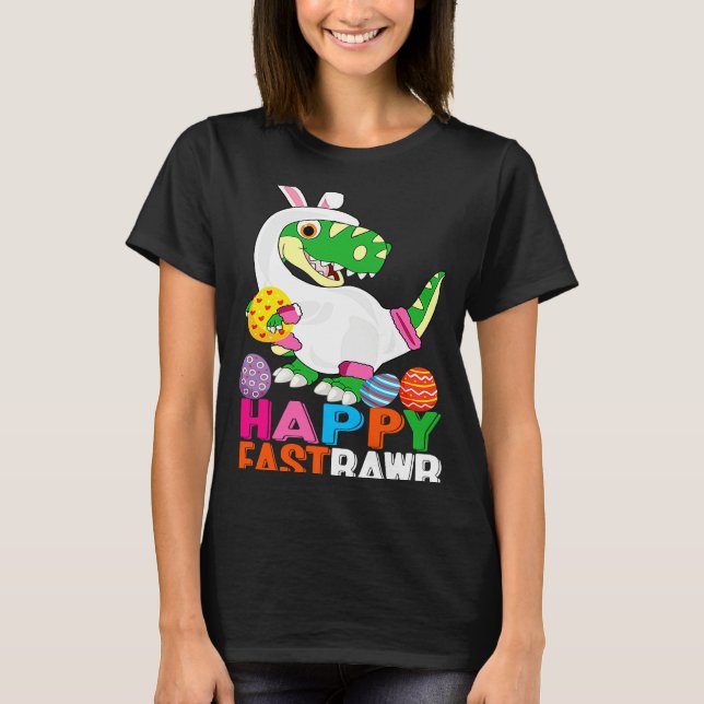 Camiseta Dinosaur Easter Day Eggs cellent Happy East Rawr r (Frente)