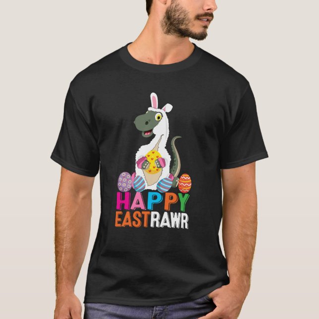 Camiseta Dinosaur Easter Day Eggs cellent Happy East Rawr r (Frente)