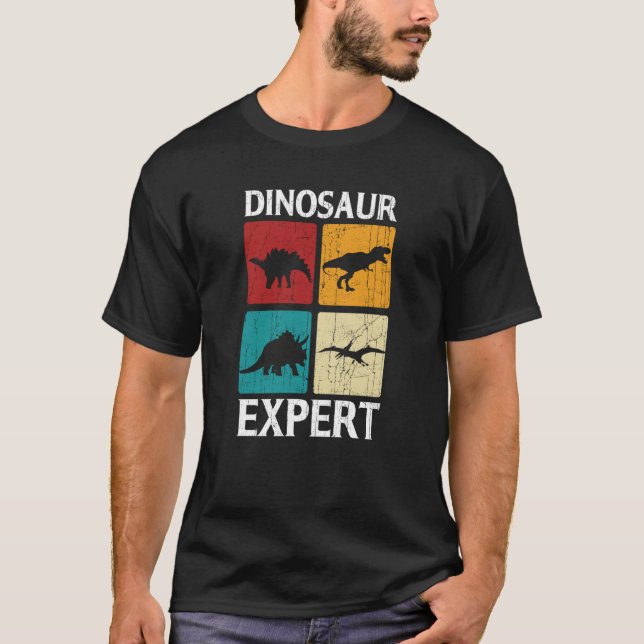 Camiseta Dinosaur Expert Rex Dino Tyrannosaurus Rex (Frente)