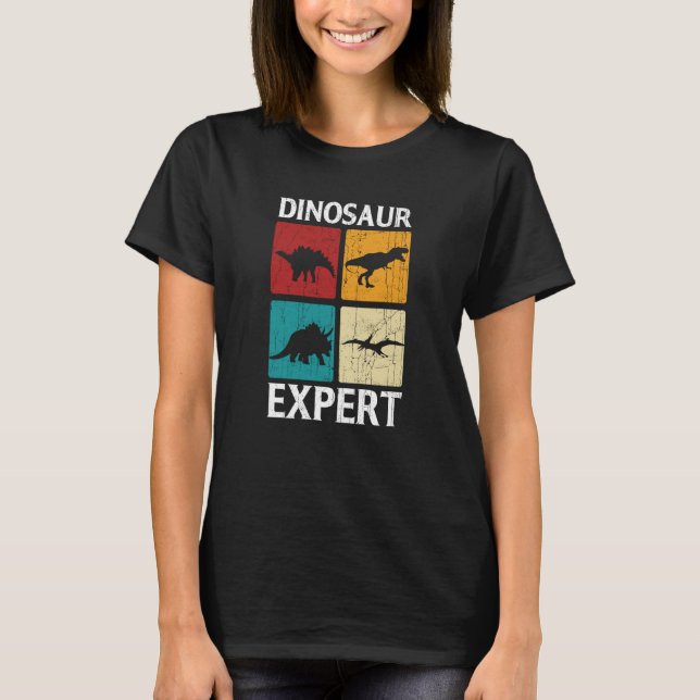 Camiseta Dinosaur Expert Rex Dino Tyrannosaurus Rex (Frente)