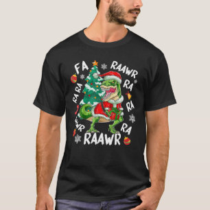 Camiseta Dinosaur Fa Ra Ra Ra Rawr T - Rex Natal Divertido