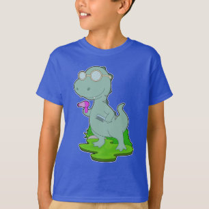 Camiseta Dinosaur Hairdresser Comb Hairdryer
