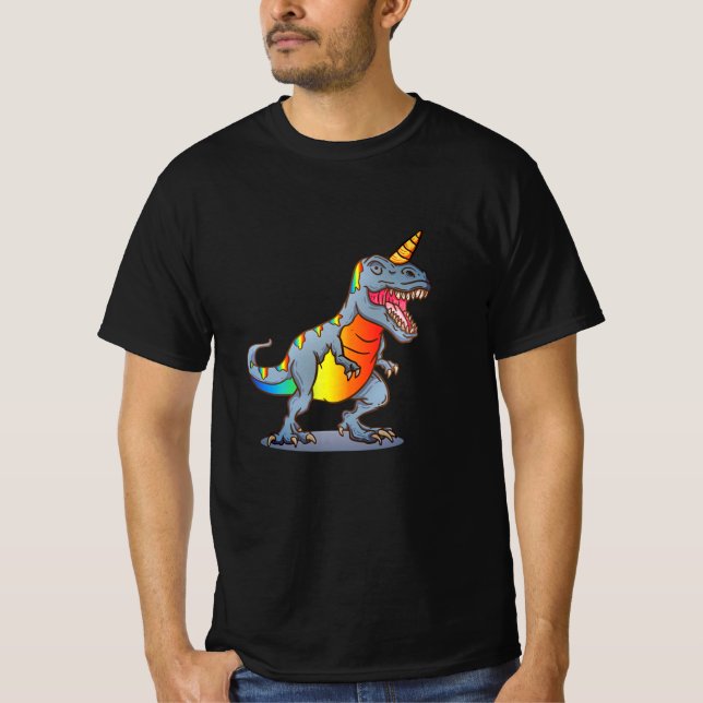 Camiseta Dinosaur Halloween Unicorn Costume (Frente)
