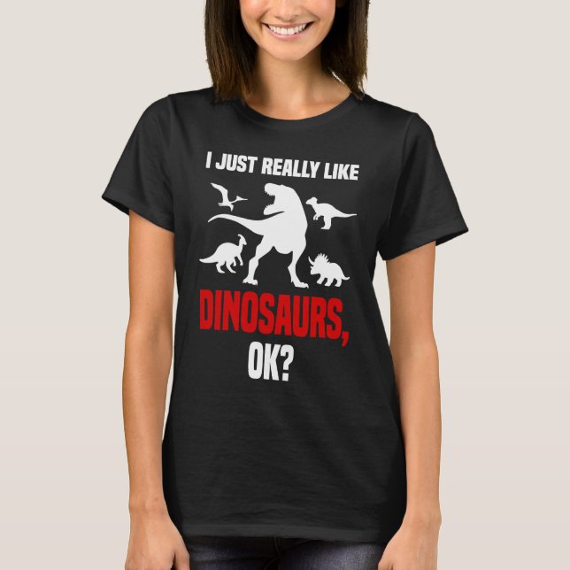 Camiseta Dinosaur  I Love Dinosaurs Roaring Rex Dino (Frente)