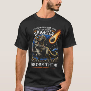 Camiseta Dinosaur Meteor Estrela Ficando Mais Brilhante T R