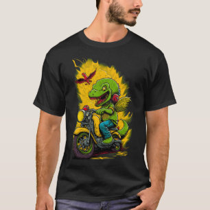 Camiseta DinoSAur Oliver Rex Motorbike Rider