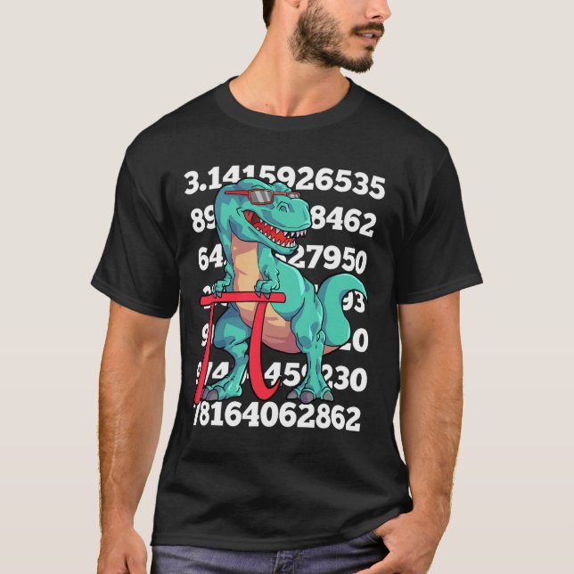 Camiseta Dinosaur Pi Day T Rex Funny Math 3.14 Teacher Stud (Frente)