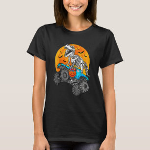Camiseta Dinosaur Rex Pilotando Caminhão Monstro Lua Fantas