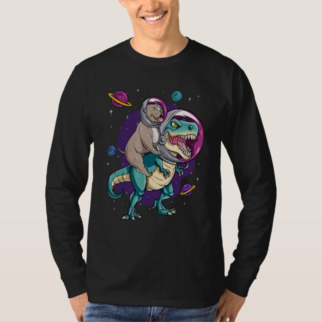 Camiseta Dinosaur Rex Space Planets Sparkles (Frente)