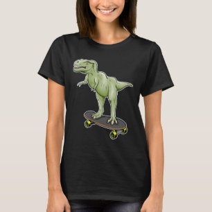 Camiseta Dinosaur Skateboarding T-rex Dino Dinossauro