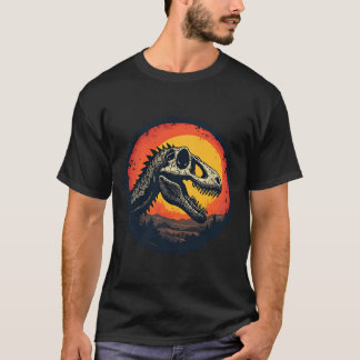 Camiseta Dinosaur Skull Sunset T-Shirt