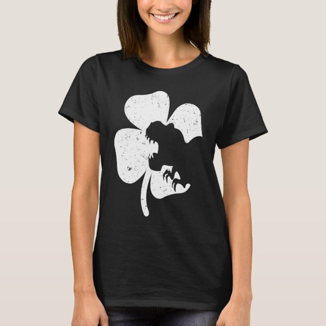 Camiseta Dinosaur St Patricks Day  Boys Kids Toddler Irish  (Frente)