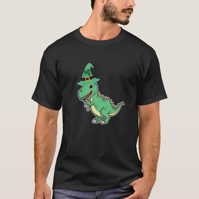 Camiseta Dinosaur St Patricks Day Boys Kids Toddler Irish T (Frente)