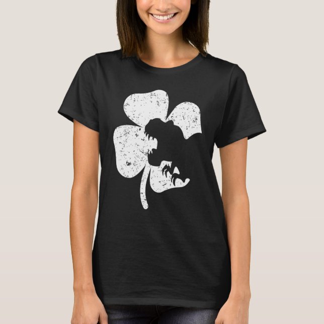 Camiseta Dinosaur St Patricks Day Shirt Boys Kids Toddler I (Frente)