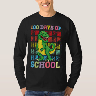 Camiseta Dinosaur T Rex Happy 100th Day Of School Dino Kids
