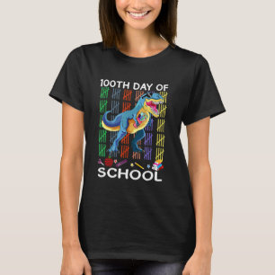Camiseta Dinosaur T Rex Mask Happy 100th Day Of Virtual Sch