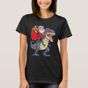 Camiseta Dinosaur T Rex Natal Papai Noel Meninos Homens Men