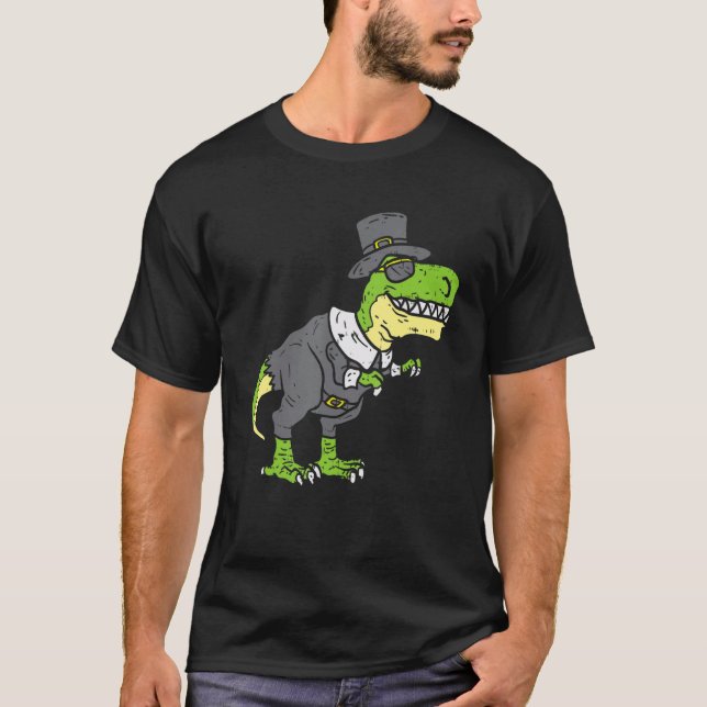 Camiseta Dinosaur Thanksgiving Boys Turkey Saurus Rex Pilgr (Frente)