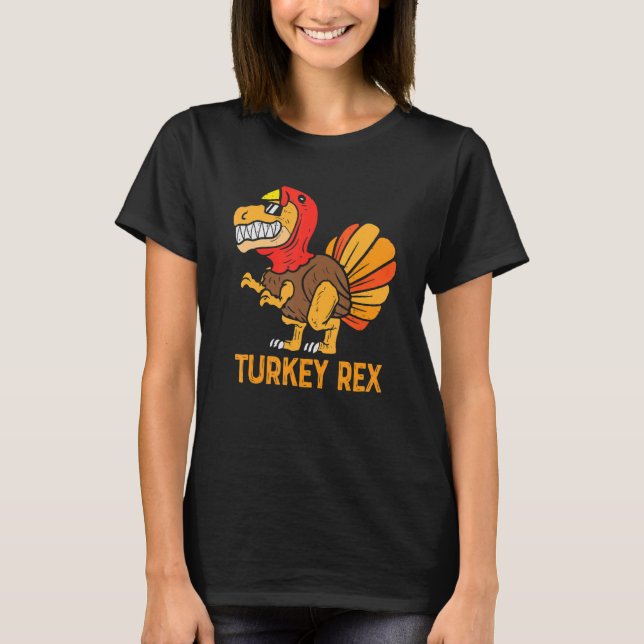 Camiseta Dinosaur Thanksgiving Day Turkey Saurus rex Turkey (Frente)