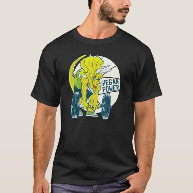 Camiseta Dinosaur Triceratops Treino Academia Legume Vegeta (Frente)