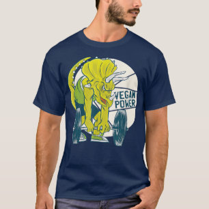 Camiseta Dinosaur Triceratops Workout Gym Veggie Vegetarian