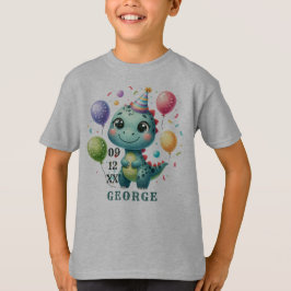 Camiseta Dinosauro de Aniversário Fofo
