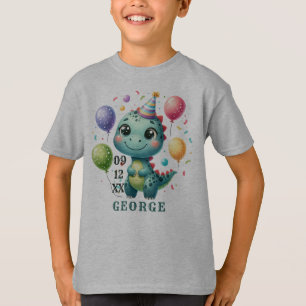 Camiseta Dinosauro de Aniversário Fofo