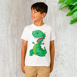 Camiseta Dinosauro de Desenho Animado Fazendo Barulho T-Rex