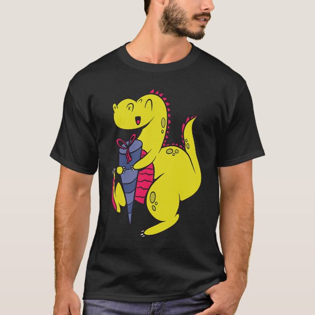 Camiseta Dinosaurus School Child Dinosaur School Enrolment  (Frente)