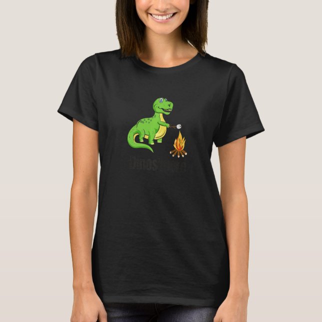 Camiseta Dinos'more Camping Hiker Campfire Wildlife Outdoor (Frente)